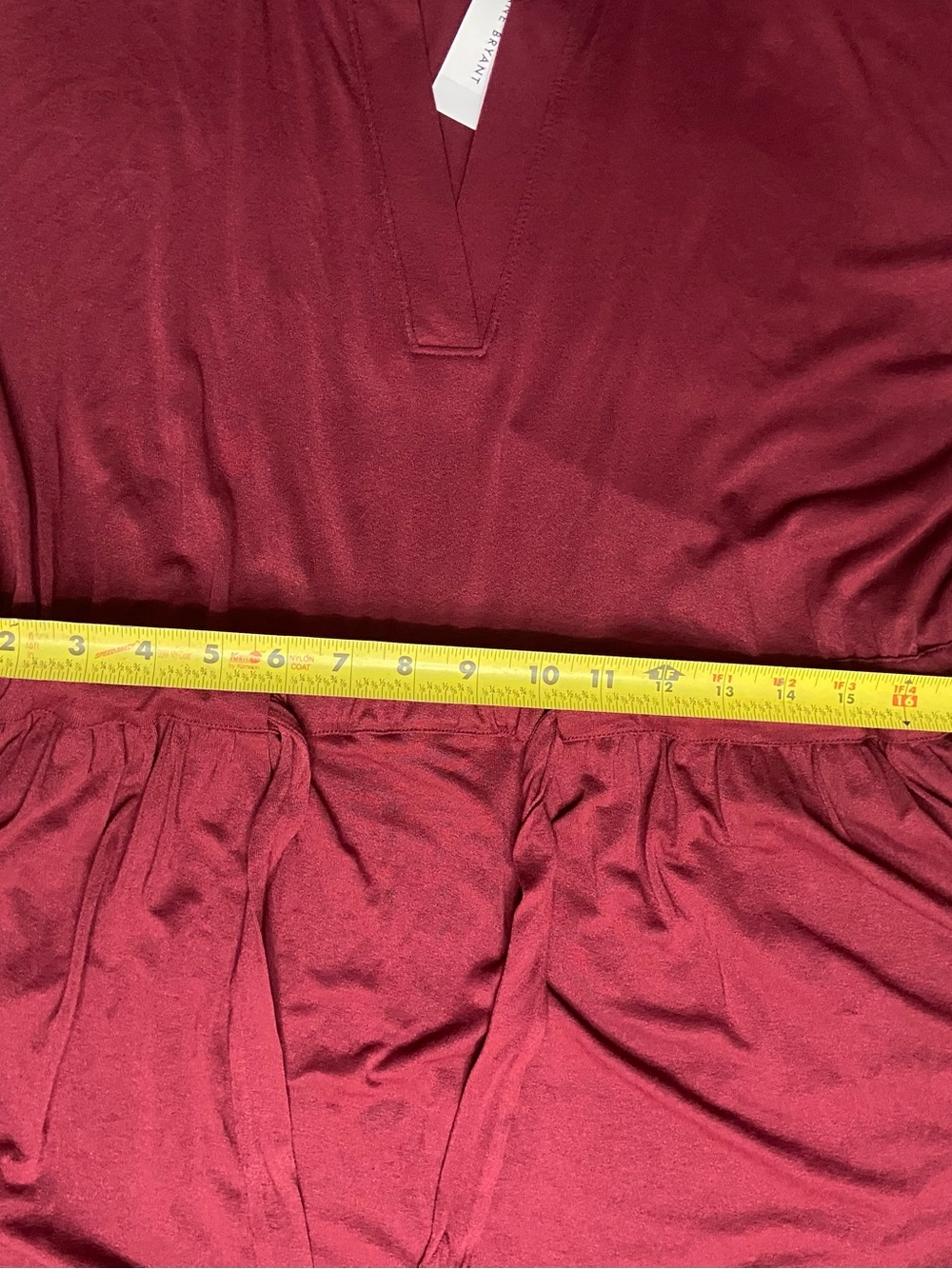NWT Lane Bryant Plus Size 18/20 Burgundy Tiered MIDI Dress W/Tie Waist & Pockets - Picture 16 of 17